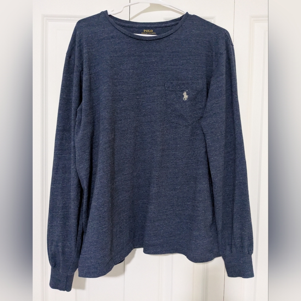 Polo Ralph Lauren Men's Blue Long Sleeve Shirt Size Large